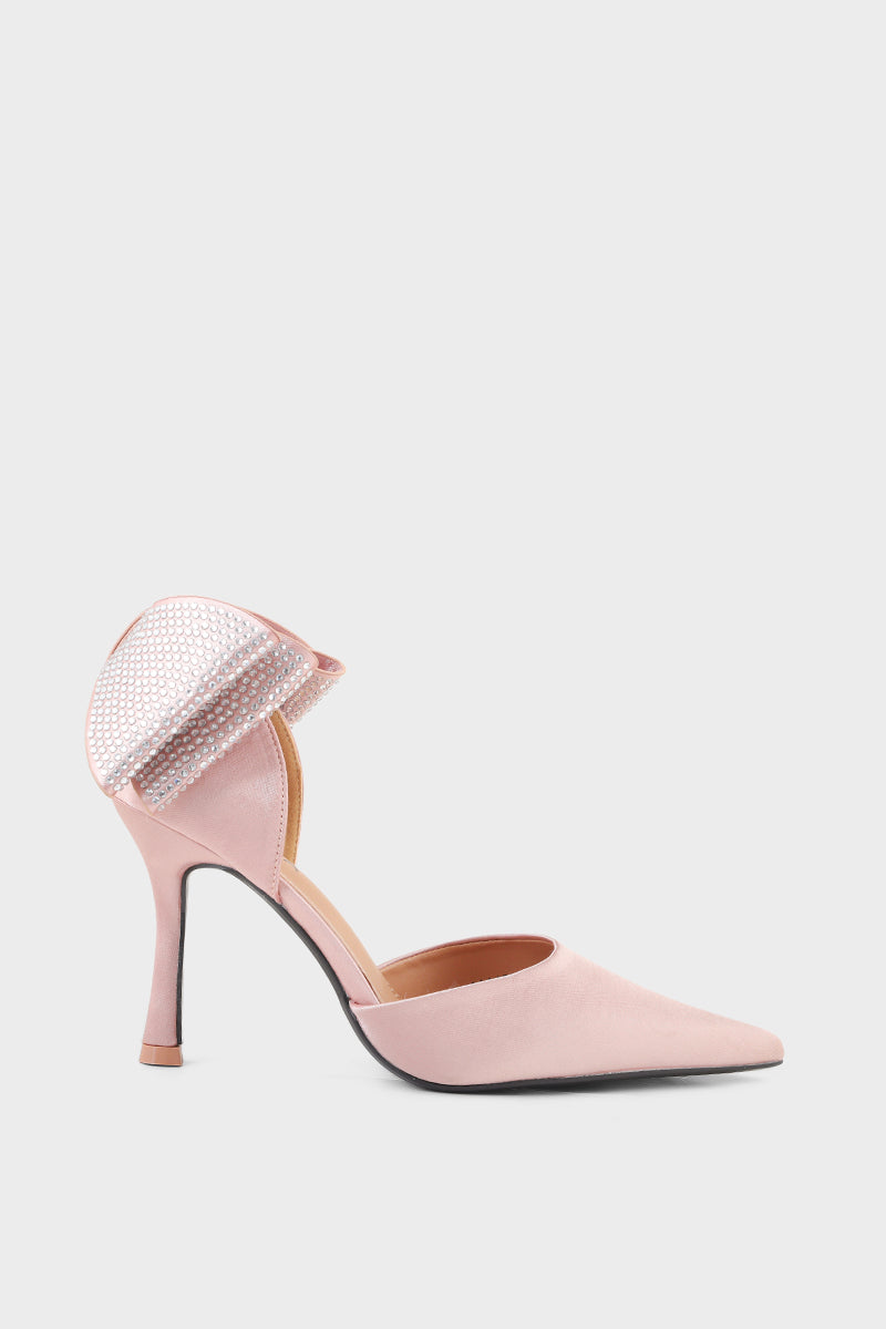 Party Wear Court Shoes I44459-Nude Pink