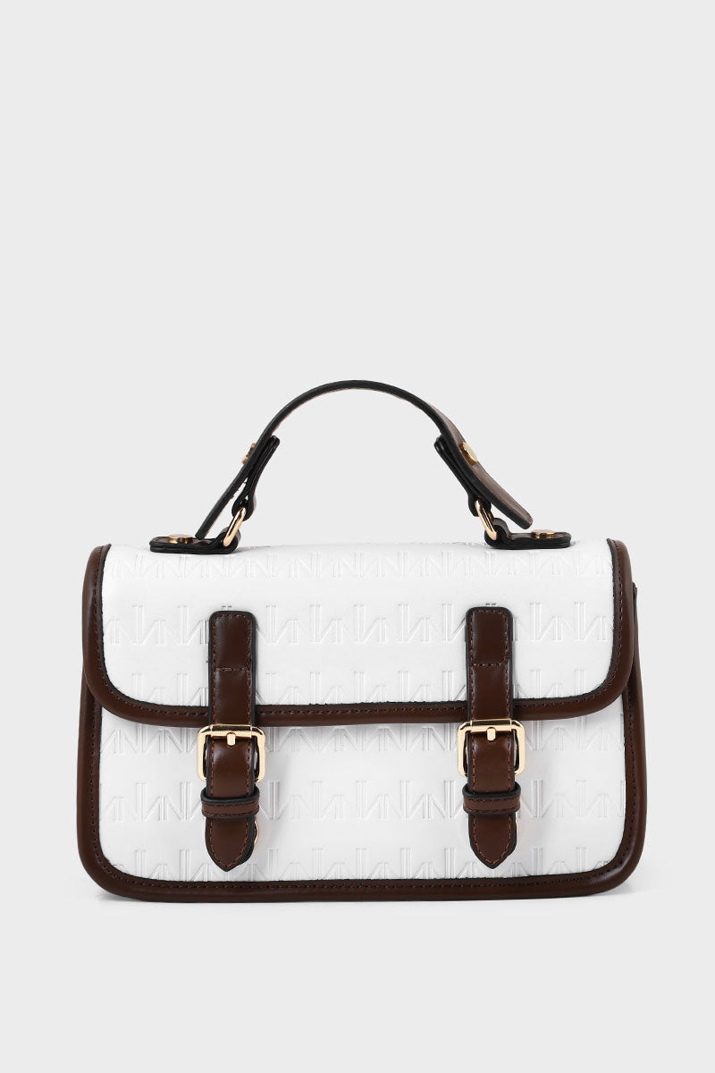 Trapeze Hand Bags B15115-White