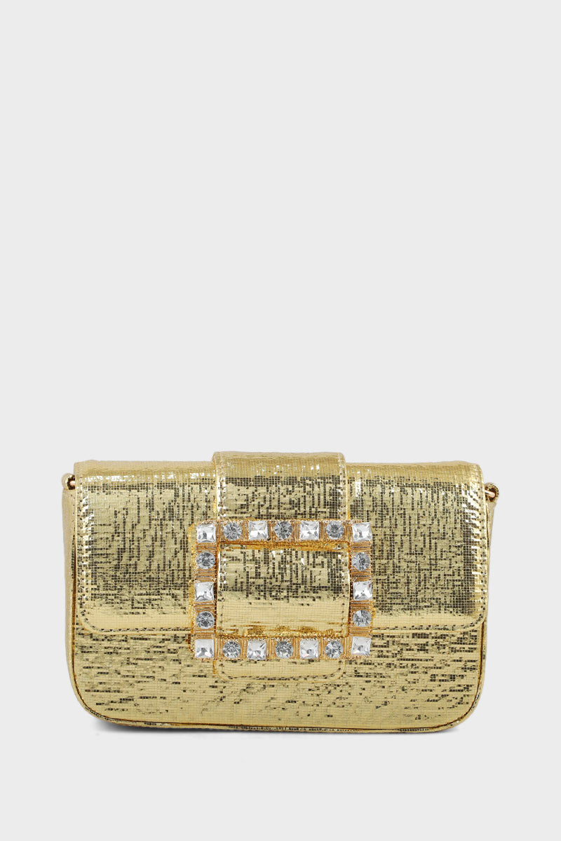 Party Wear Clutch BK4020-Golden