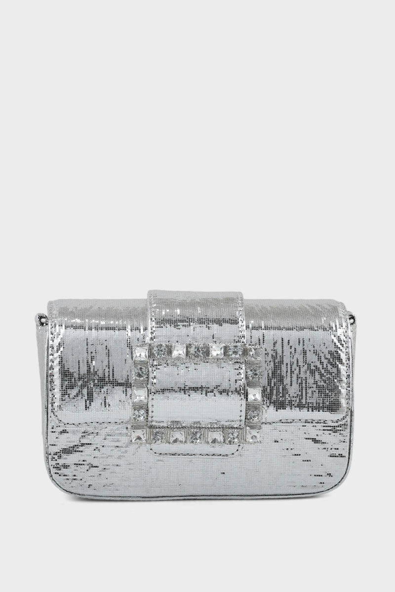 Party Wear Clutch BK4020-Silver