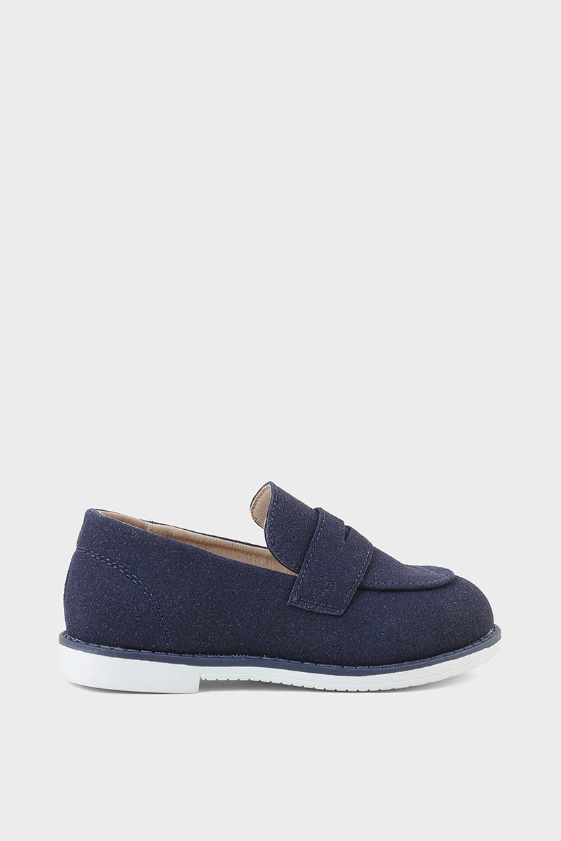 Boys Formal Moccasin Q10020-Navy