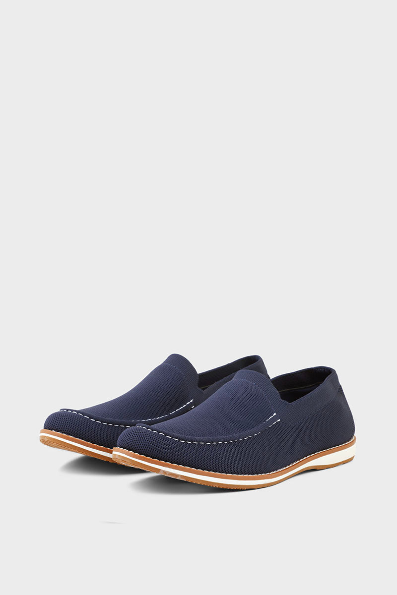 Men Casual Shoe/Moccs M22077-Navy