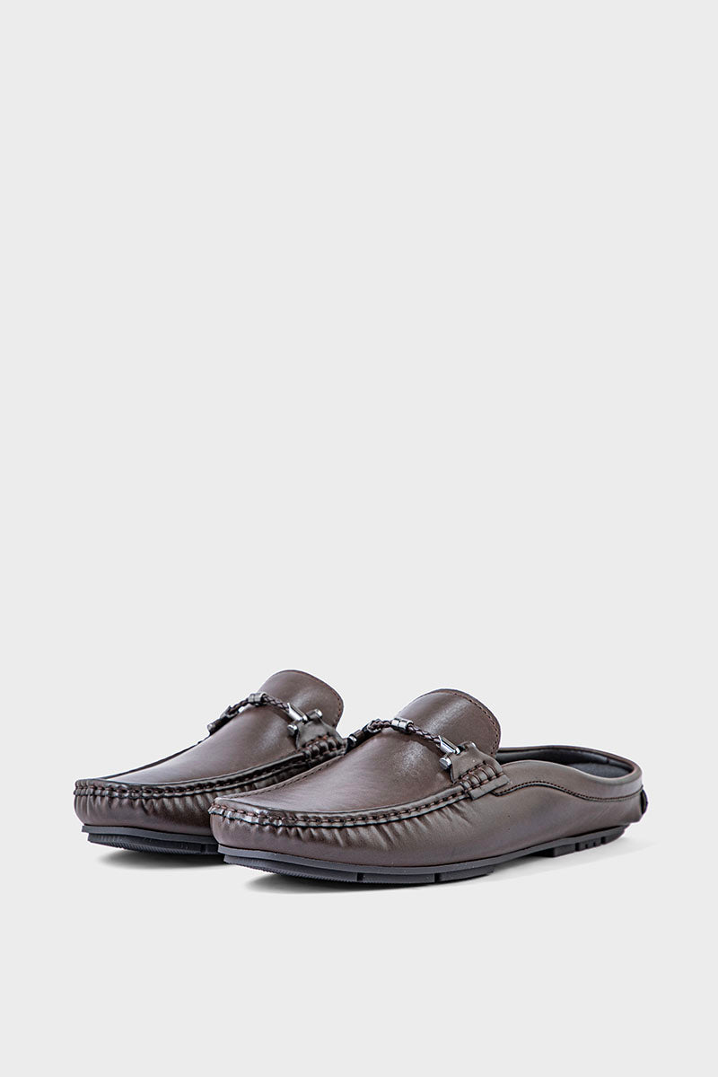 Men Casual Back Open Moccs MC6501-Coffee