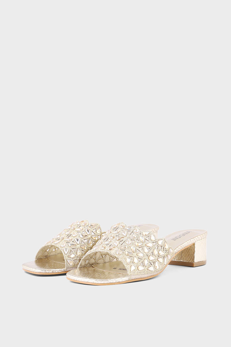 Party Wear Slip On IP0035-Golden