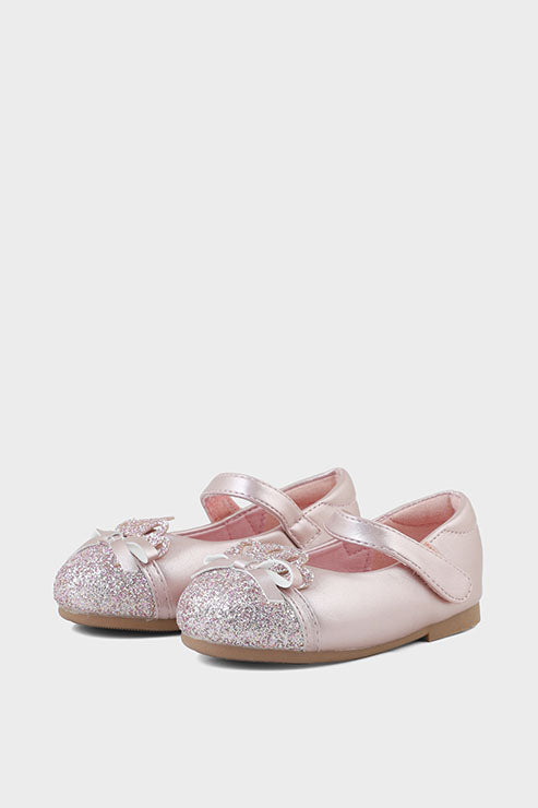 Girls Party Wear Pumps Q10003-Rose Gold