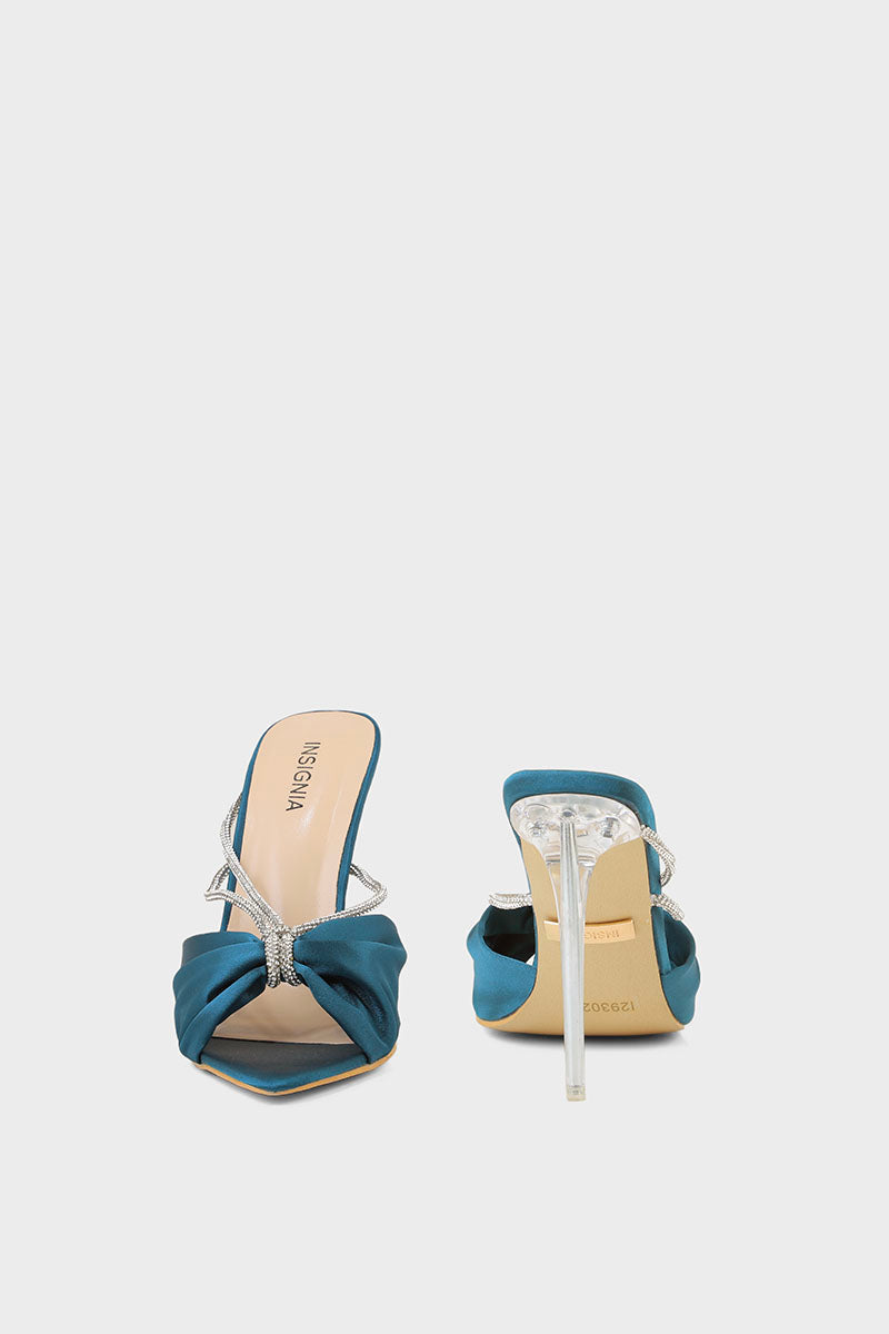 Party Wear Slip On I29302-Teal Blue