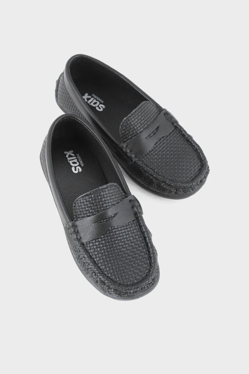 Boys Casual Moccasin BC7002-Black