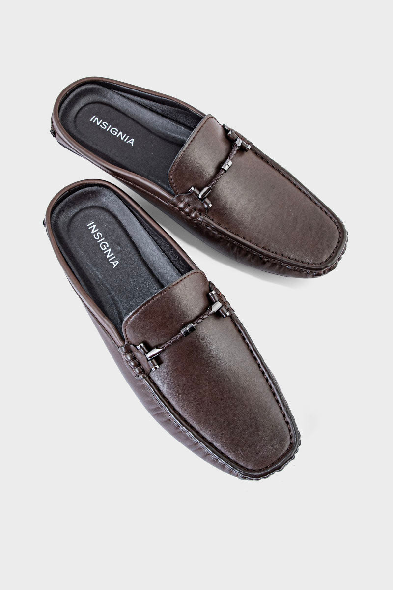 Men Casual Back Open Moccs MC6501-Coffee