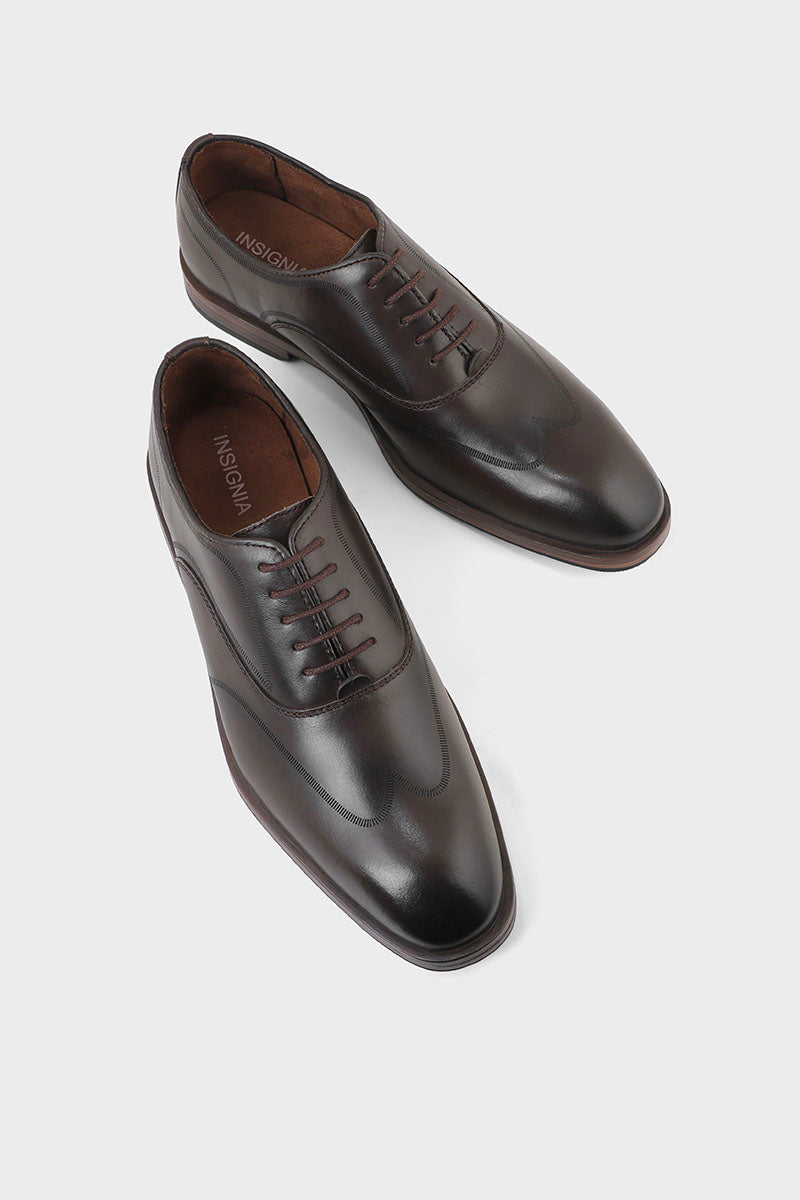 Men Formal Oxford M34065-Coffee