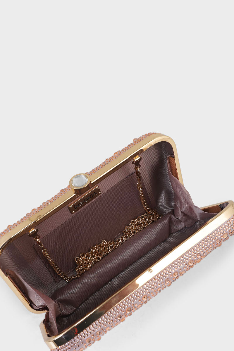 Party Wear Clutch BK4022-Golden