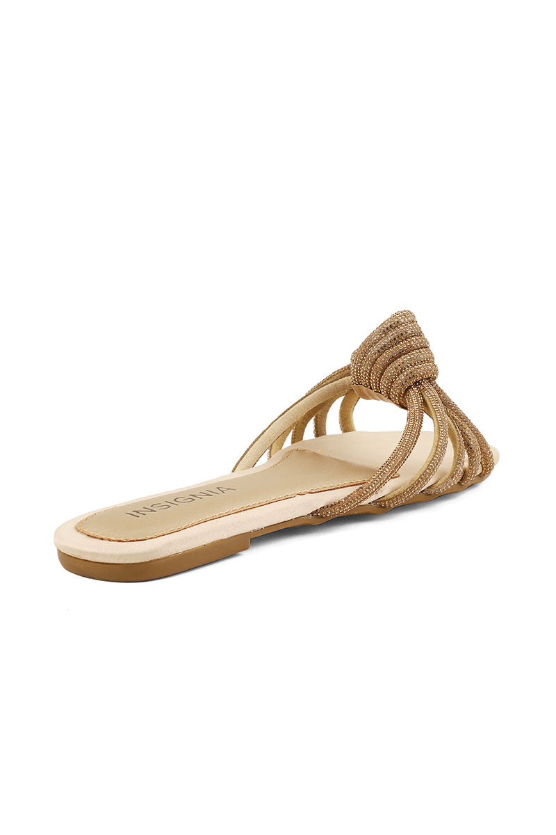 Party Wear Slip On I29242-Golden